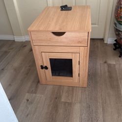 Side Table Dog Cage/ Crate