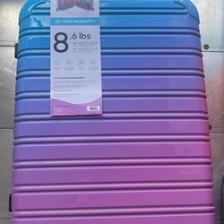 Polygoon 24in Hardside Spinner Suitcase Blue Purple Gradient