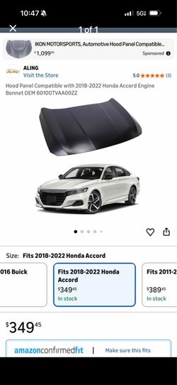 New Honda Accord Hood 2018-2022