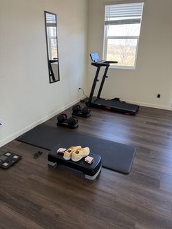 Home Gym Bundle – Treadmill + Adjustable Dumbbells + Mat + Step