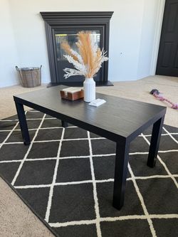 Modern Black Rectangular Coffee Table