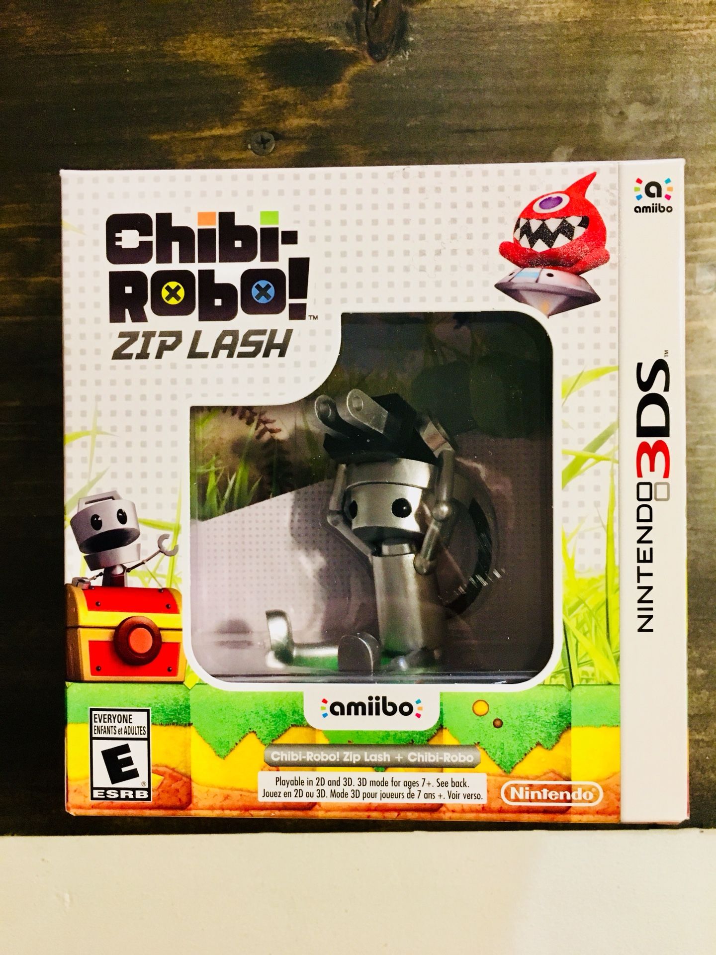 NEW FACTORY SEALED Chibi-Robo! Zip Lash RARE bundle (comes with Chibi-Robo 3DS game & amiibo)