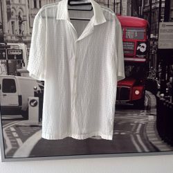 Men’s Dress Shirt Day/Night Short Sleeve White M