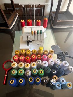 Brother 1034DX Serger Machine + Huge Thread Bundle! 🧵✨