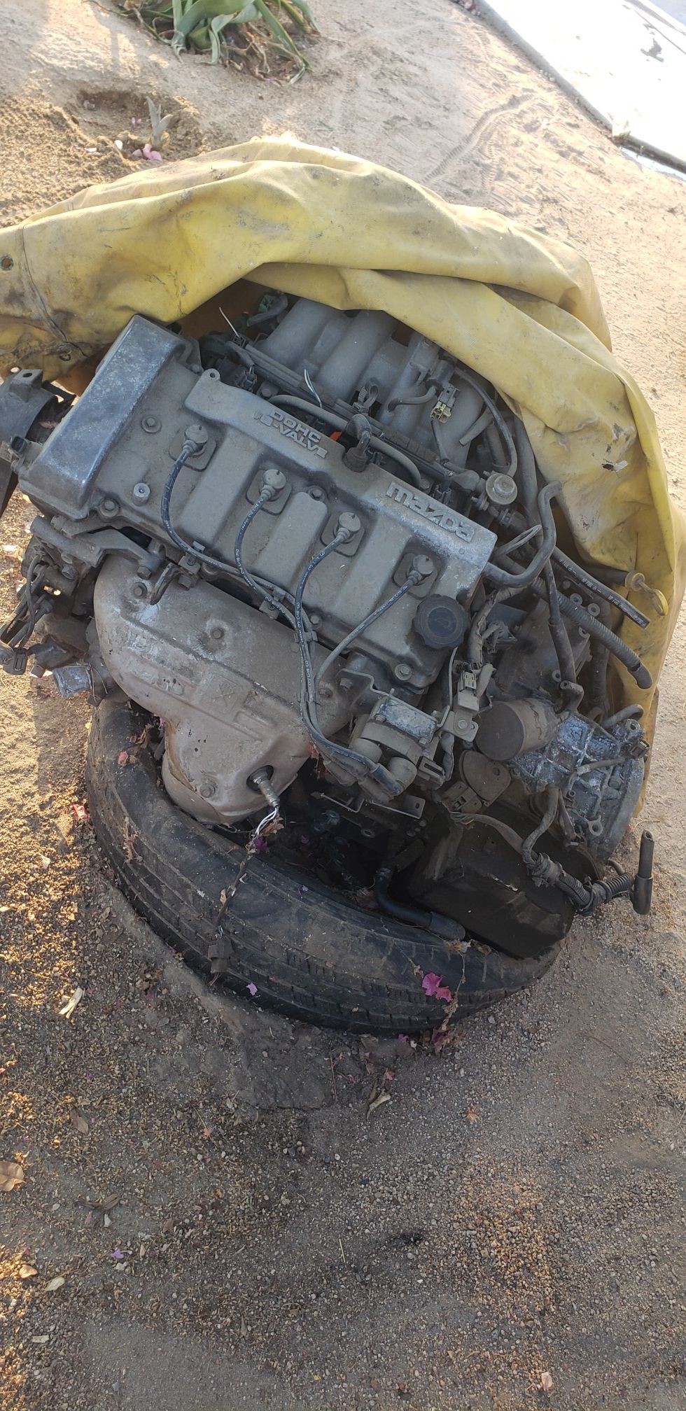 97-02 Mazda 626 engine and transmission, good known