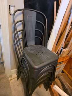 Set of 4 metal dining chairs for $45