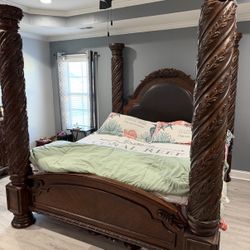 King size bed and Granite Top Dresser