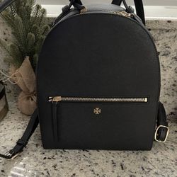 Tory Burch Black Authentic Emerson Backpack. 