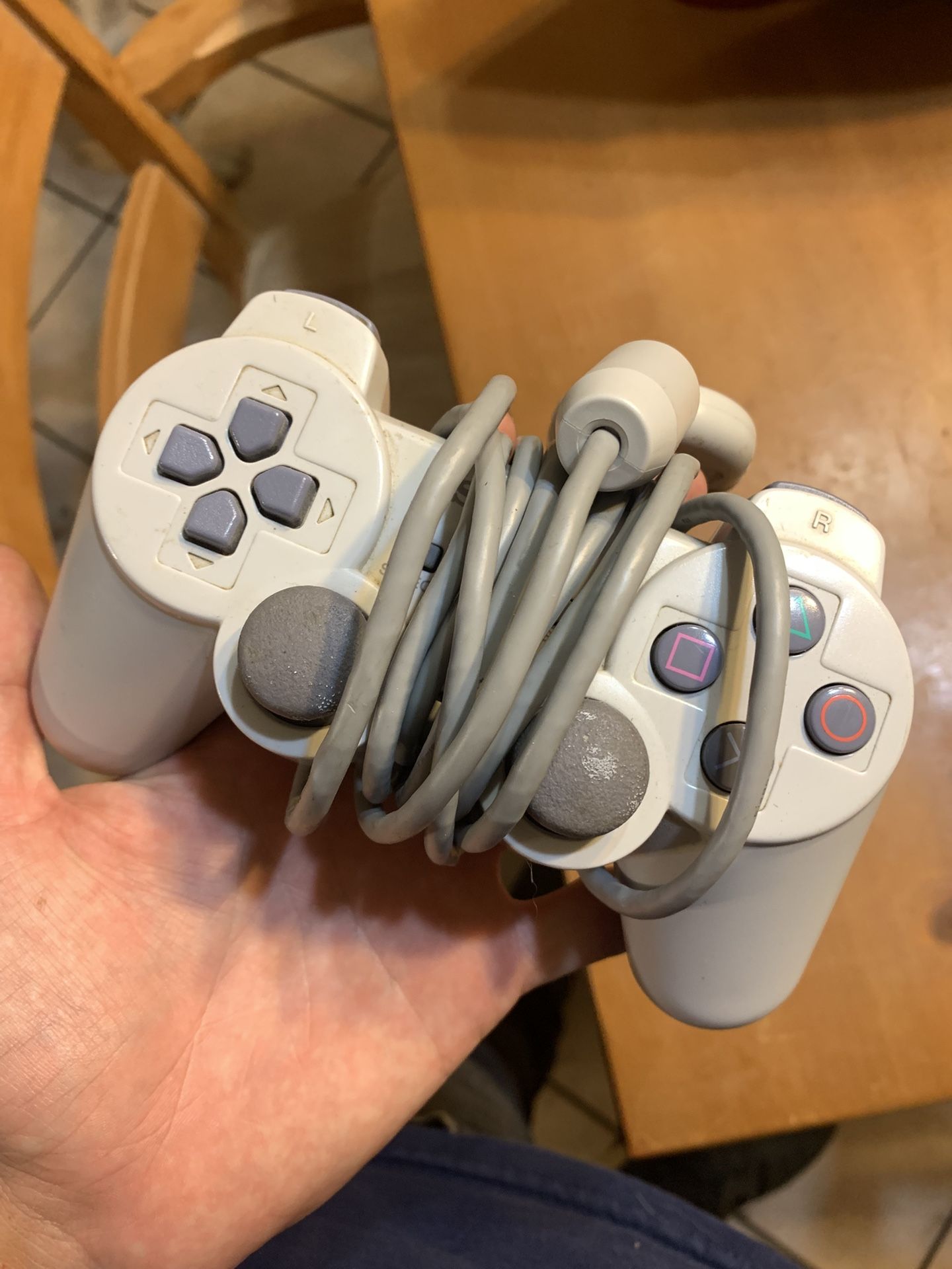 Sony PlayStation 1 PS1 PSone White Controller OEM Official Authentic - Tested Works