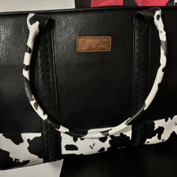 Wrangler Cow Print Tote Handbag 
