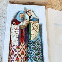 Jim Shore "Blessed Family" - new 2006  S(contact info removed)  Mary Joseph Baby Jesus Figurine