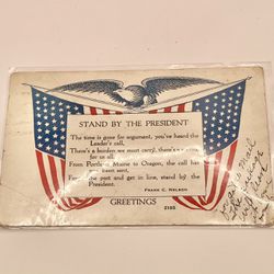 Patriotic Used Postcard