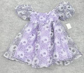 Disney Nightmare Before Christmas Jack Skellington Dress Girls S 6/7 NWT Lavende