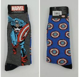 2 Pair Marvel Captain America Socks