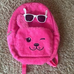 Pink Backpack With Glasses 