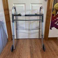 Walker Folding Adult with Front Wheels