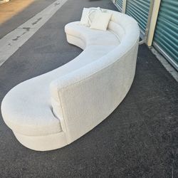 "Beatrix" Ivory Curved Sectional Couch ($2.5K Retail Value...50% Off!) FREE DELIVERY!!!