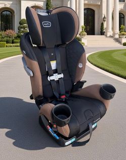Evenflo All4One DLX Black Brown Booster Car Seat Fits Children 5-100lbs! Rear Facing Option
