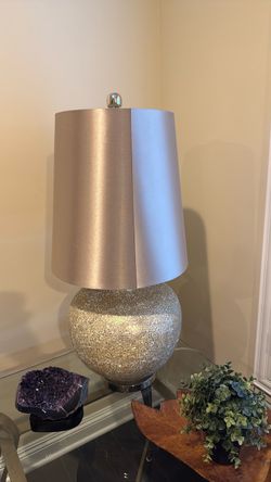 Large Table Lamp with Textured Base