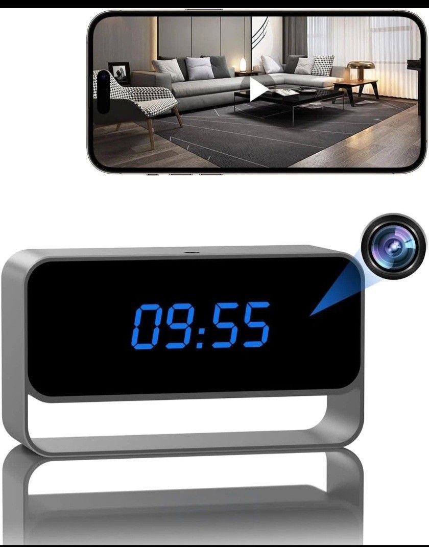 Full HD WiFi Clock Camera with Night Vision and SD Card Loop Recording
Note: like new, has no box
Discreet Full HD WiFi Clock Camera
Experi
