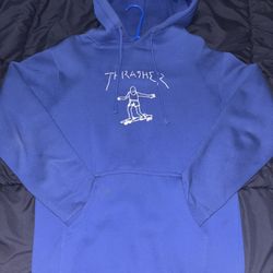Royal blue Thrasher hoodie