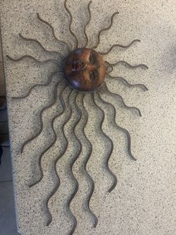 Sun Metal Art Piece