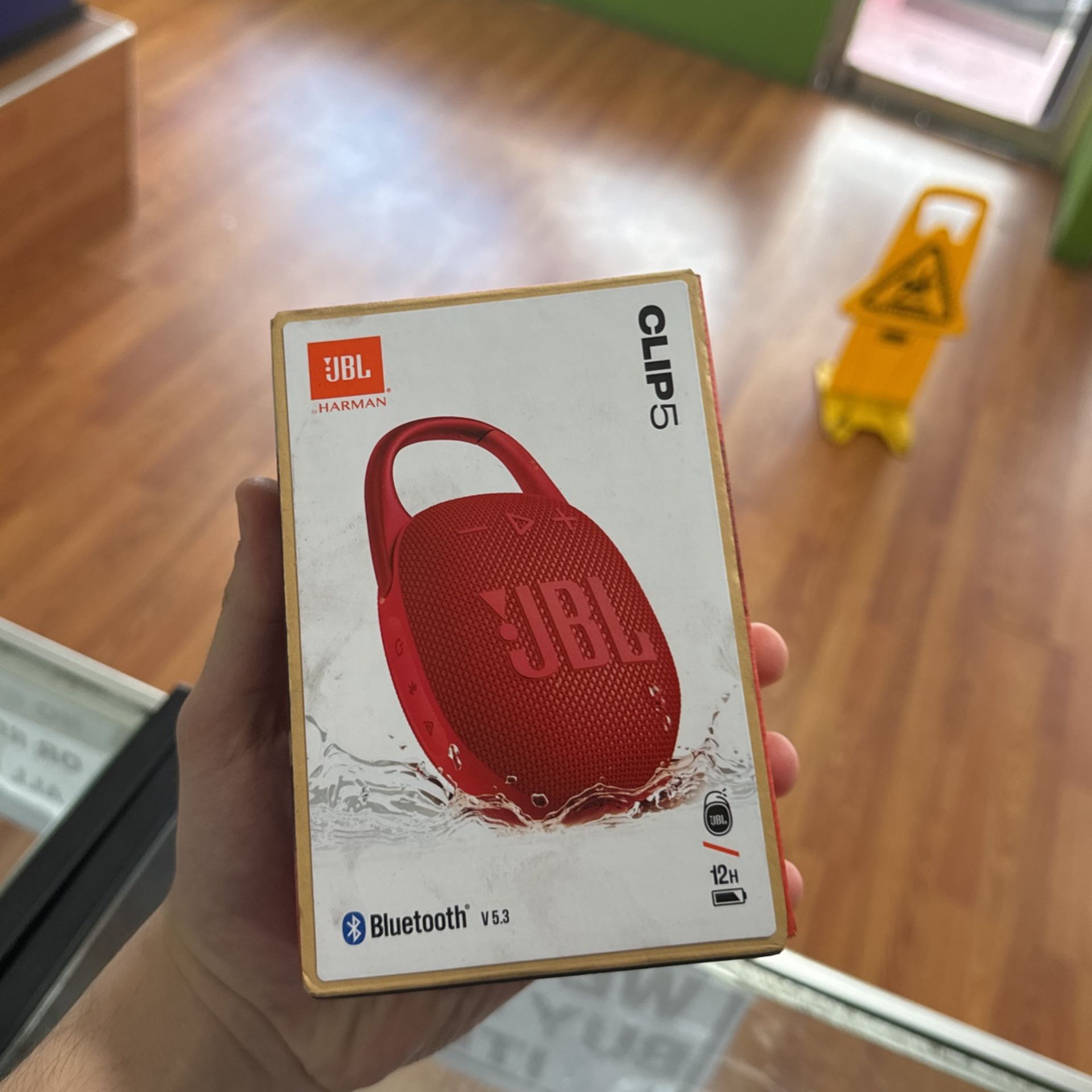 JBL Clip 5 Portable Waterproof Bluetooth Speaker (Red)
