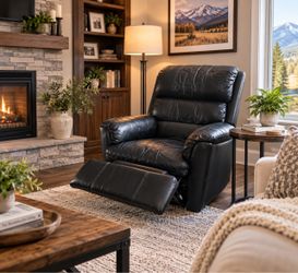 Black Recliner – Comfortable & Fully Reclining