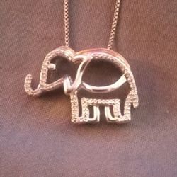 Jwbr Sterling 925 And Gold Elephant Necklace 