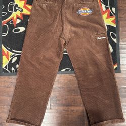 Supreme X Dickies Brown /Tan Corduroy Pants Size 34
