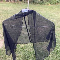 Black Sheer Shoulder Cape Halloween Accessories 