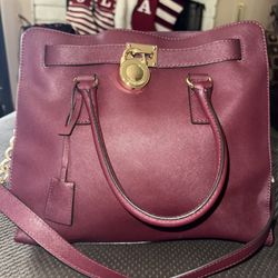 Michael Kors Burgundy Shoulder Bag 