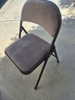 Four Padded Folding Chairs