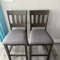 TWO BAR CHAIRS SET