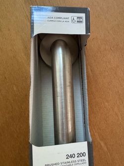 24” concealed stainless grab bar
