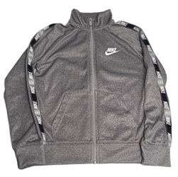 Nike Jogging Jacket Sweatsuit Zipper Jackets Heather Grey Gray Kids Size S Small (4-5)
