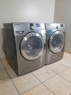 Stainless steel Samsung Washer And Gas Dryer Free Deliver And Install 3 Month Warranty