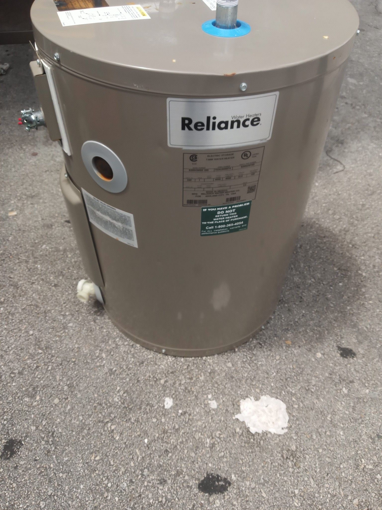 Reliance water heaters 19gal