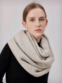 Elegant Soft Cream Infinity Scarf