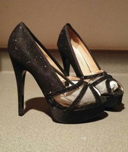 Black Sparkling Heels