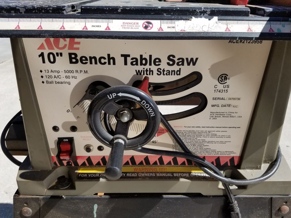 Ace Hardware 10" Table Saw