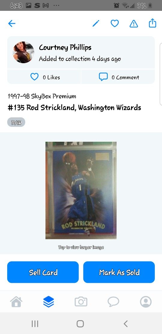 Rod Strickland 97 Skybox Premium 