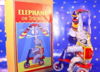 Elephant on tricycle