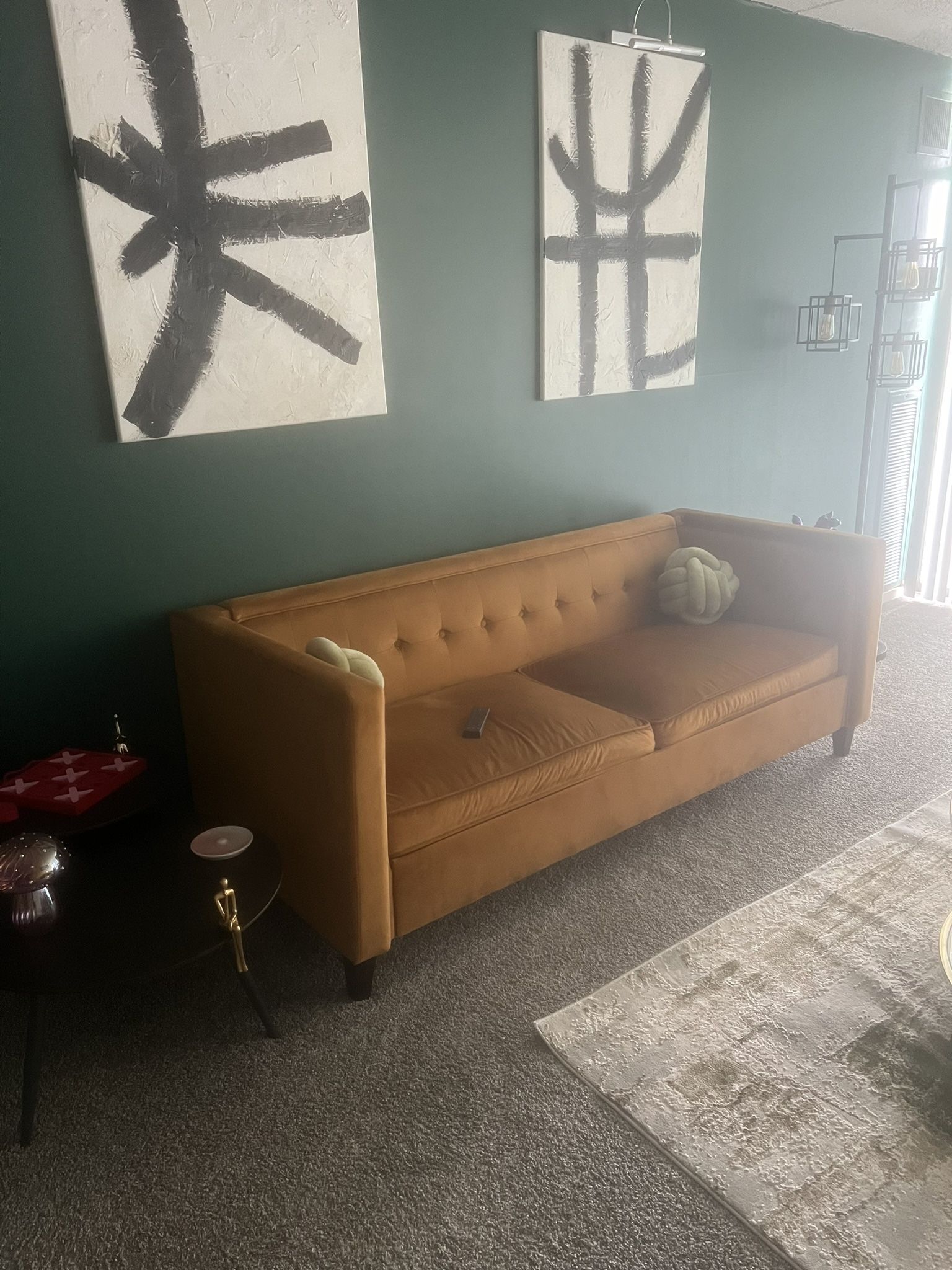 Sofa And 2 Beautiful Paintings