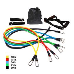 11 Piece Resistance Band Set - Home Gym