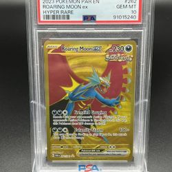 2023 Pokemon Paradox Rift Roaring Moon EX Hyper Rare Gem Mint PSA 10