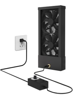 New! 15.7-17.7 Inch Vertical Window Fan for Sliding Windows securely Fit Top and Bottom Inner Frame Small Window Fan with Variable Speeds for Rooms Ho