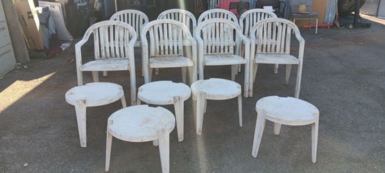 8 Chairs & 5 little tables