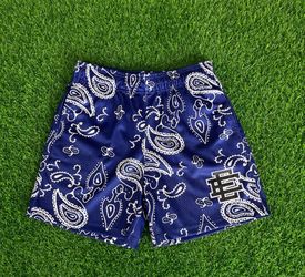 Blue bandana patch (Eric Emanuel) shorts