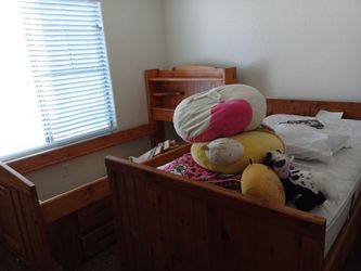 Real wood twin bed frames